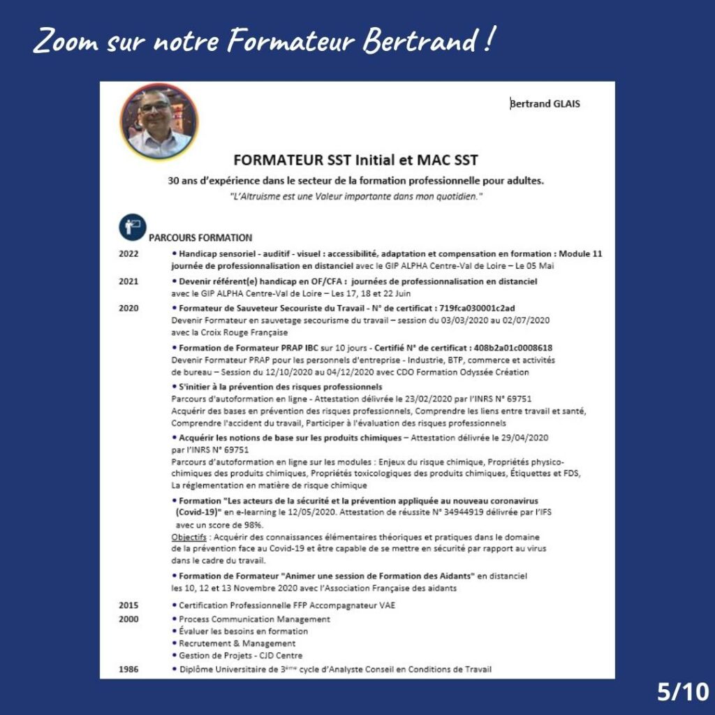 CV Formateur Bertrand